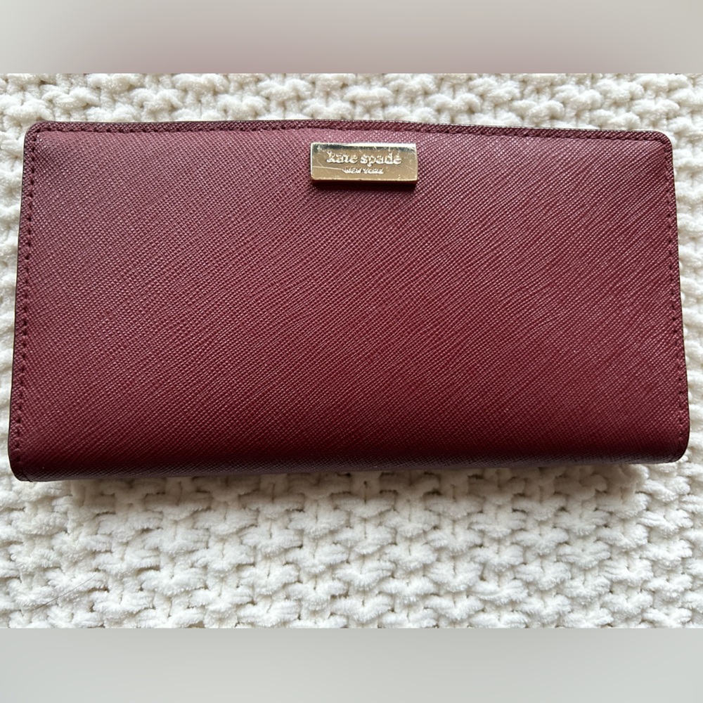 Kate spade wallet maroon